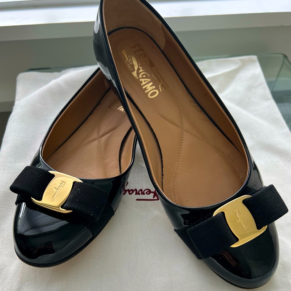 Salvatore Ferragamo Varina black Ballet Flats - worn once